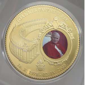 Vatikán, církevní stát. Jan Pavel II. (1978-2005). Pam. medaile - kolonáda náměstí sv. Petra