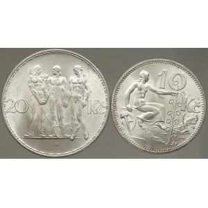 Československo 1919 – 1938. 20 Kč 1933, 10 Kč 1932