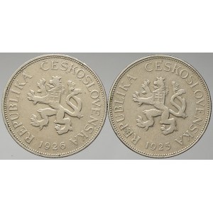 Československo 1919 – 1938. 5 Kč 1925, 1926