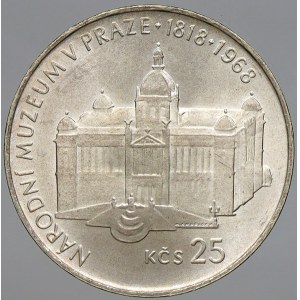 Československo 1953 - 1992. 25 Kčs 1968 Národní muzeum