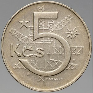 Československo, ČR -  ZMETKY. 5 Kčs 1968, rub otočen o 45°
