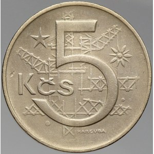 Československo, ČR -  ZMETKY. 5 Kčs 1973, rub otočen o 45°