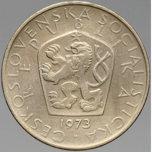 Československo, ČR -  ZMETKY. 5 Kčs 1973, rub otočen o 45°