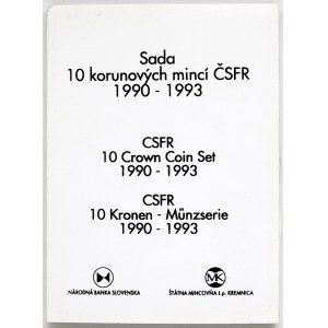 Sady mincí ČSSR – ČSFR - ČR. Sada mincí 10 Kčs (1990-1993) 