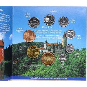 Sady mincí ČSSR – ČSFR - ČR. Sada oběhových mincí 2002 hrady a zámky