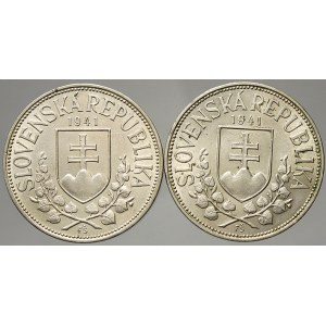 Slovenský štát 1938-45. 20 Ks 1941, obě varianty