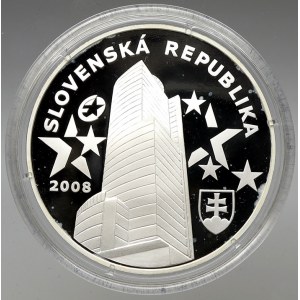 Slovenská republika 1993 – 2008. 1000 Sk 2008 rozloučení s korunou. č. pošk. vnějšího povrchu etue