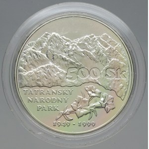 Slovenská republika 1993 – 2008. 500 Sk 1999 Tatranský NP