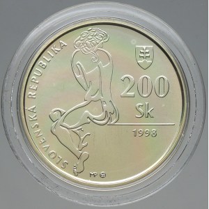 Slovenská republika 1993 – 2008. 200 Sk 1998 Smrek