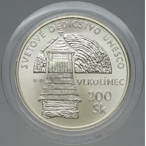 Slovenská republika 1993 – 2008. 200 Sk 2002 Vlkolínec
