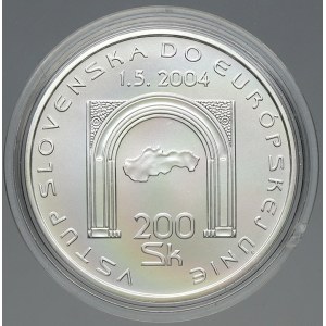 Slovenská republika 1993 – 2008. 200 Sk 2004 vstup do EU