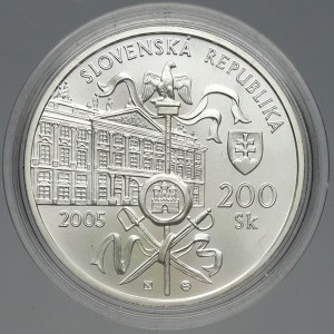 Slovenská republika 1993 – 2008. 200 Sk 2005 Bratislavský mír po bitvě u Slavkova