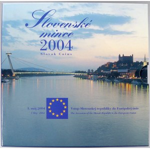 Sady mincí Slovenské rep,. Sada oběhových mincí 2004 vstup do EU