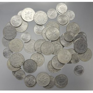 Konvoluty. Konvolut 43 ks mincí 1 hal. až 10 hal. 1953-1961
