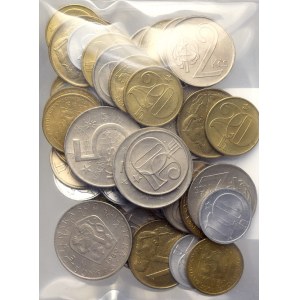 Konvoluty. Konvolut 49 ks mincí ČSSR 1989