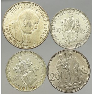 Konvoluty. Slovenský štát (1939-1945). Konvolut 50 Ks, 20 Ks, 10 Ks (2x)