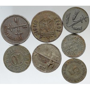zahraniční žetony a známky. Německo. Konvolut 4 nouzových a účelových mincí z let 1917-1920