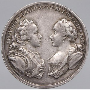 Leopold II. Medaile na sňatek s Marií Ludovicou 1765.