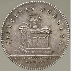 Leopold II. Menší žeton na volbu za římského císaře ve Frankfurtu 1790.