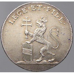 František II. / I. Malý žeton ke korunovaci na uherského krále v Budíně 6.6.1792.