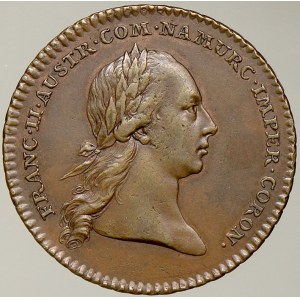 František II. / I. Větší žeton na holdování v Namuru 1792.