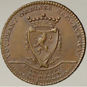 František II. / I. Větší žeton na holdování v Namuru 1792.
