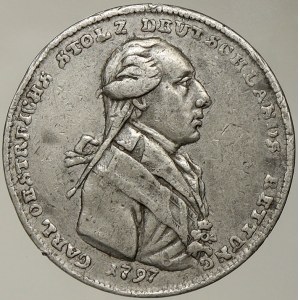 Karel Ludvík Rakousko-Těšínský. Medaile na mír z Campo Formio