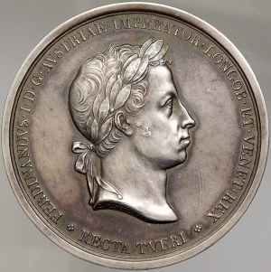 Ferdinand V. Velká stříbrná medaile na korunovaci Ferdinand V. v Miláně na lombardsko-benátského krále.