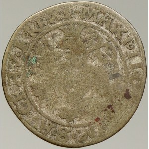 Maxmilián II. Bílý groš 1574 Jáchymov – Geitzköfler. MKČ-237. Starý podložní štítek + sáček