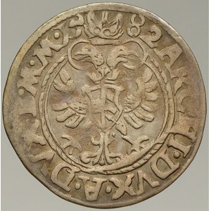 Rudolf II. Bílý groš 1582 Jáchymov – Kádner. MKČ-403. dr. nedor.