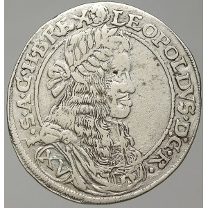 Leopold I. XV krejcar 1664 (5,26 g) Neuburg am Inn - Triangel. Herinek-1026