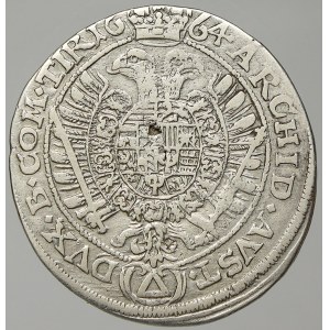 Leopold I. XV krejcar 1664 (5,26 g) Neuburg am Inn - Triangel. Herinek-1026