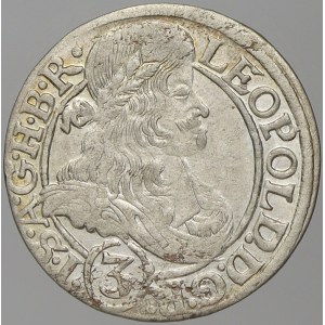 Leopold I. 3 krejcar 1666 SHS. Nech.-736