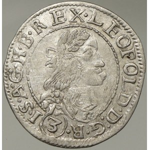 Leopold I. 3 krejcar 1675 KB. Nech.-1215