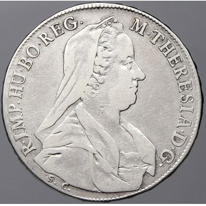 Marie Terezie. ½ tolar 1768 S.C. Günzburg. Nov.-92. dr. hr.