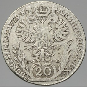 Marie Terezie. 20 krejcar 1779 EvS-AS Praha