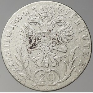 Josef II. 20 krejcar 1765 E HG. Kor.