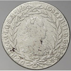Josef II. 20 krejcar 1765 E HG. Kor.