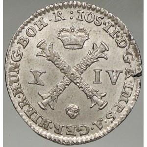 Josef II. XIV liard 1789 Brusel. Nov.-52. n. vada mat. na hr.