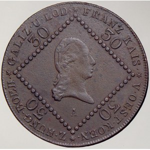 František II. / I. Cu 30 krejcar 1807 A. n. pórovitý