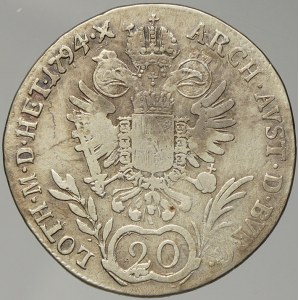František II. / I. 20 krejcar 1794 E