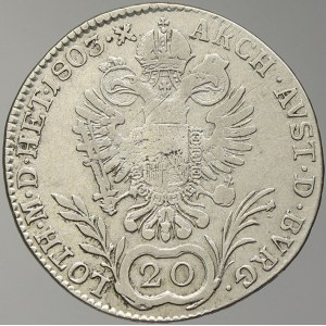 František II. / I. 20 krejcar 1803 E