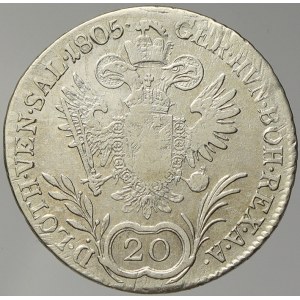 František II. / I. 20 krejcar 1805 E