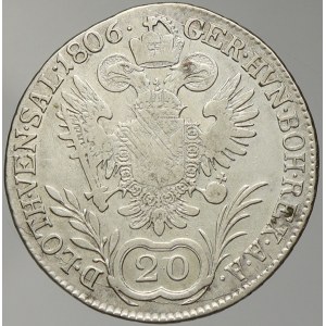 František II. / I. 20 krejcar 1806 B - říšská koruna