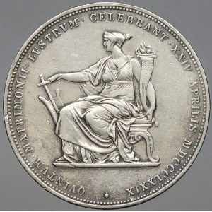 František Josef I. 2 zlatník 1879 stříbrná svatba. hrana