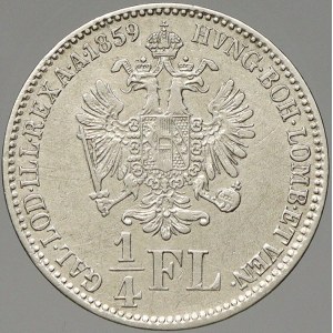 František Josef I. ¼ zlatník 1859 B