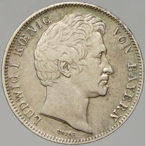 Bavorsko. Ludvík I. (1838-1848). ½ gulden 1845. KM-794
