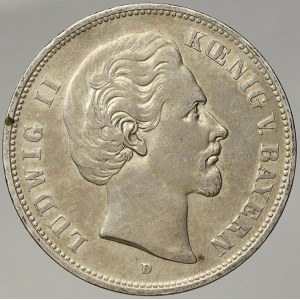 Bavorsko. 5 M 1876 D