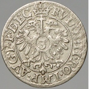 Hannau-Lichtenberg. 3 krejcar 1600 s titulem Rudolfa II.