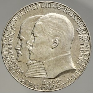 Hesse-Darmstadt. Ernst Ludwig (1892-1918). 5 M 1910 A. KM-373